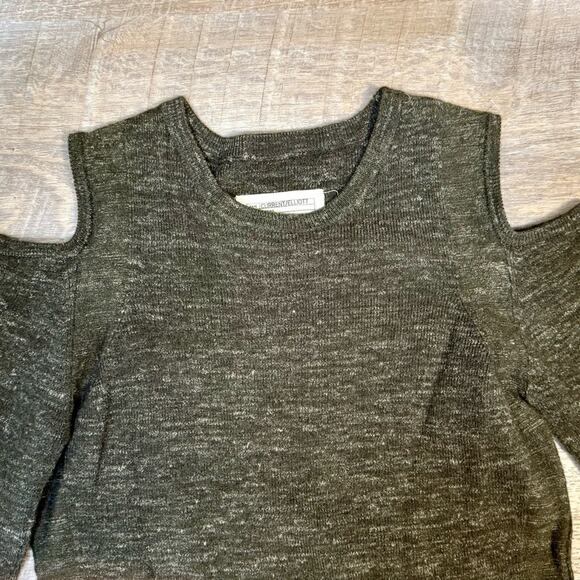 Current Olive Knit Cold Shoulder Wool Sweater Size XS - Picture 5 of 7